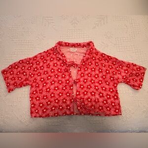 ASOS/Native Youth Pink Flower Tie Top